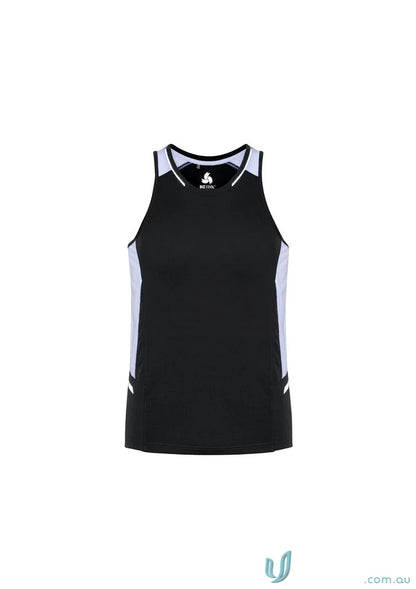 Black and white athletic tank top Renegade Singlet SG702M Biz Cool™ Micro for sports