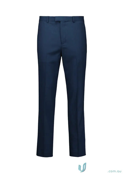 Renew Slim Fit Flat Front Pant in navy blue dress pants made from recycled polyester for corporate settings