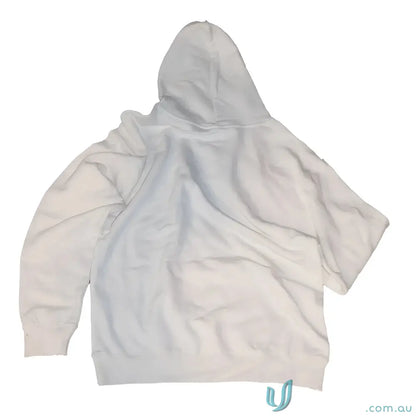 White hooded sweatshirt from Retro Hoodie PFD made of comfy brushed cotton for uniforms