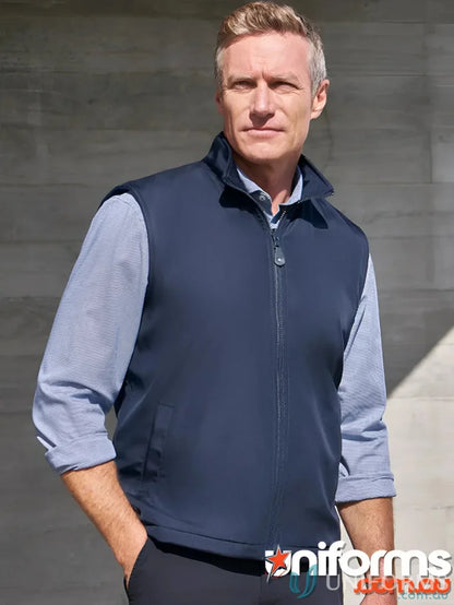 Navy blue reversible unisex vest NV5300 from Biz Collection Reversible Vest NV5300