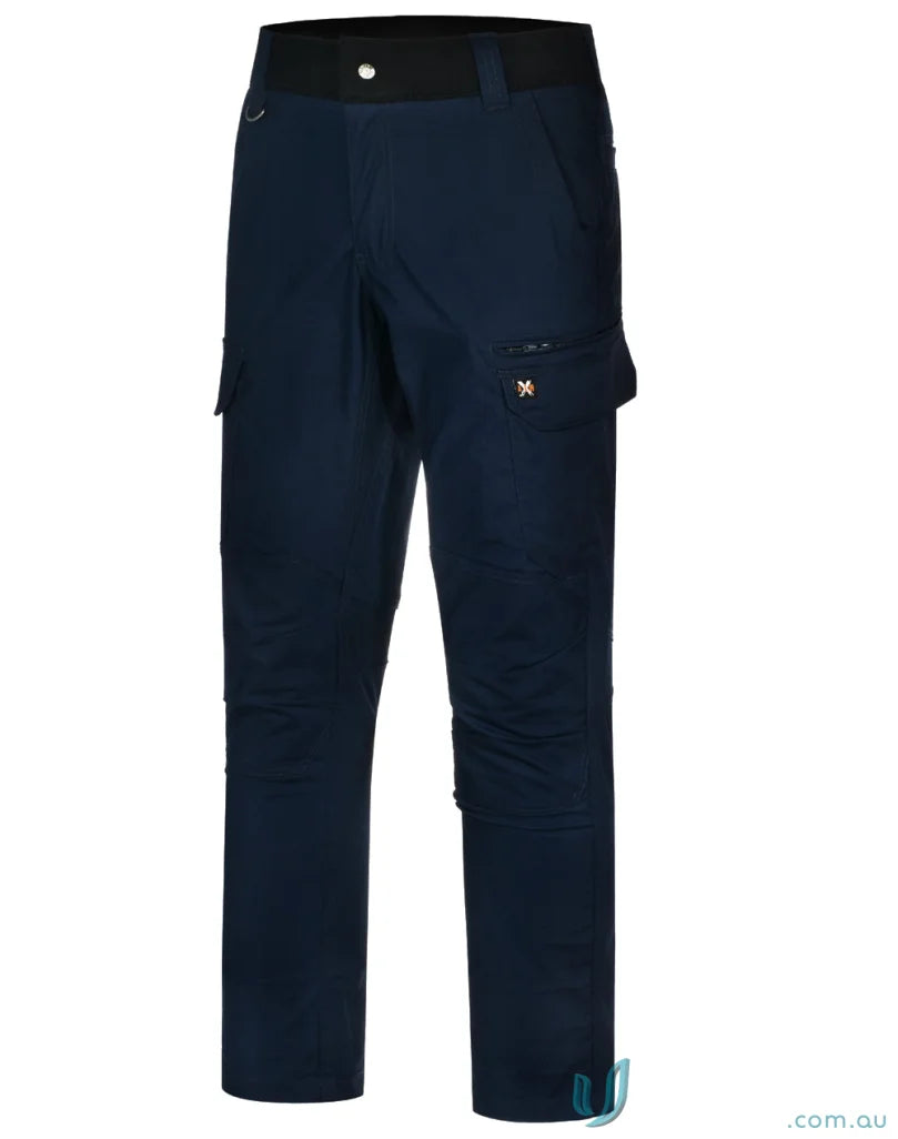 Navy blue Ripstop Stretch Work Pants with multiple load-bearing cargo pockets