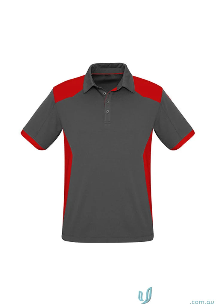 Gray and red Rival Polo shirt from the Business Collection for Corporate Teams