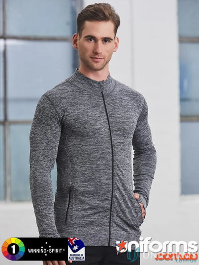 Gray zip-up athletic jacket perfect for runners, the Road Runner Jacket is lightweight and comfy