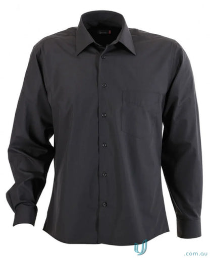 Mens Rodeo Long Sleeve Shirt in black, perfect casual long sleeve for guys
