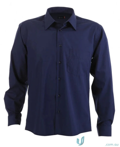 Navy blue mens Rodeo long sleeve shirt, stylish long sleeve Rodeo L/S shirt for men