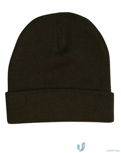 Dark knit beanie from ch28 Roll-Up Acrylic Beanie collection showcasing winning spirit roll