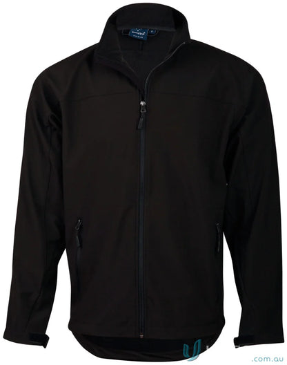 Black Winning Spirit Rosewall SoftShell Jacket with contrasting polar fleece for style