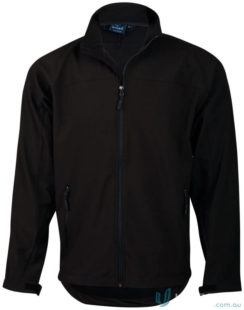 Black Winning Spirit Rosewall SoftShell Jacket with contrasting polar fleece for style