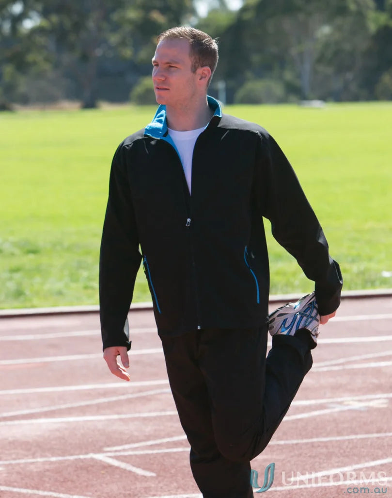 Black and blue Winning Spirit Rosewall SoftShell Jacket with contrasting polar fleece inside