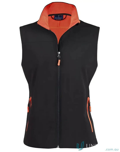 Black and orange jk45 Rosewall soft shell vest from Winning Spirit Rosewall
