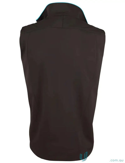 JK45 Rosewall soft shell vest features sleeveless black collared shirt style for winning spirit