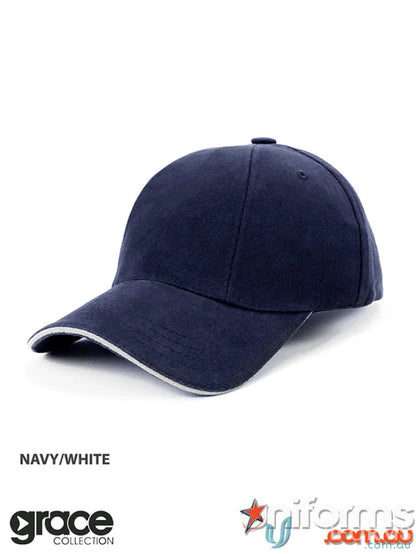 Navy and white panel sandwich cap ideal for uniforms and workwear style