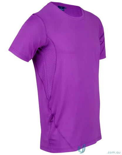 Purple Rotator Sports Tee with cooldry® functions and breathable mesh for uniforms