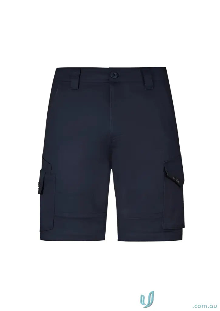 Navy blue Rugged Cooling Stretch Shorts with sun protection for all-day comfort