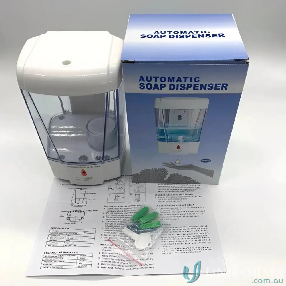 Sanitiser Sensor Gel Dispenser Touch Free with box and instructions for uniforms