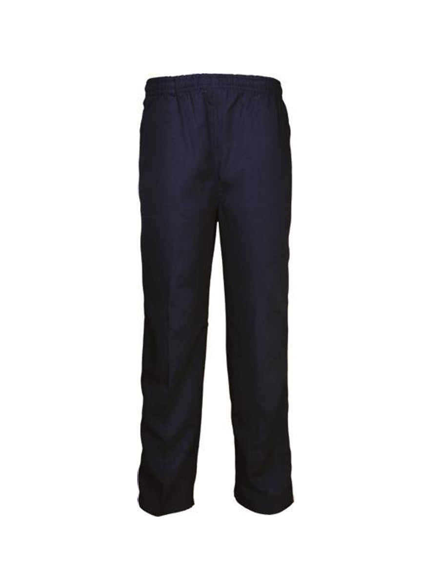 Dark navy school trousers with elastic waistband for uniforms