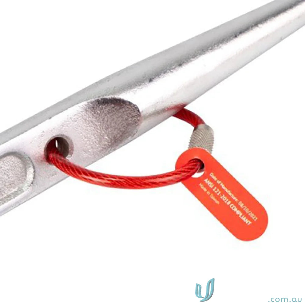 Silver metal tool with red cable and tag for gripps® screwlock cable 3mm x 120mm