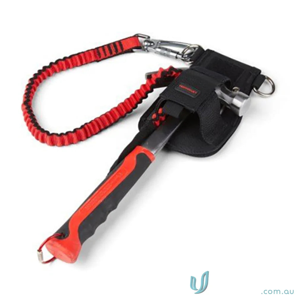 Hammer holster with lanyard attached to gripps® screwlock cable for secure work carry