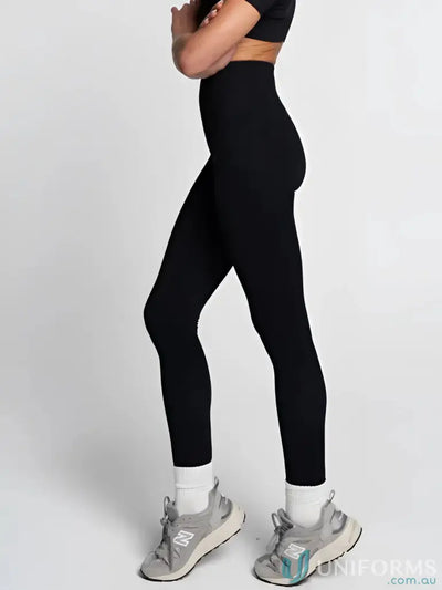 Black high-waisted leggings from Seamless Invicible Scrunch Onyx Leggings for workwear