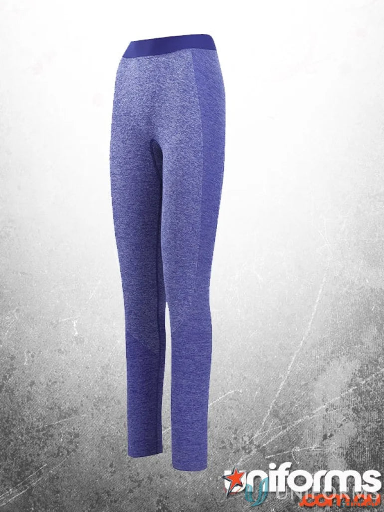Purple ladies size seamless leggings with four-way stretch for comfortable workouts