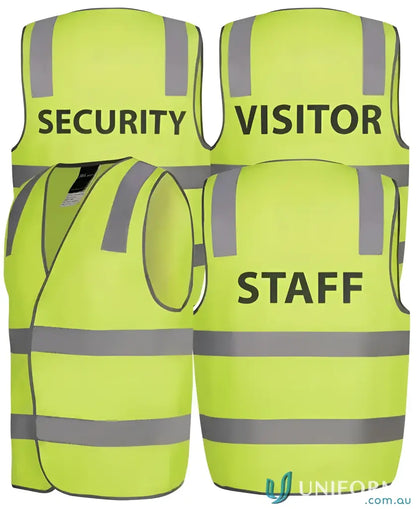 High-visibility security vest with reflective strips for extra large work uniforms Australian standards