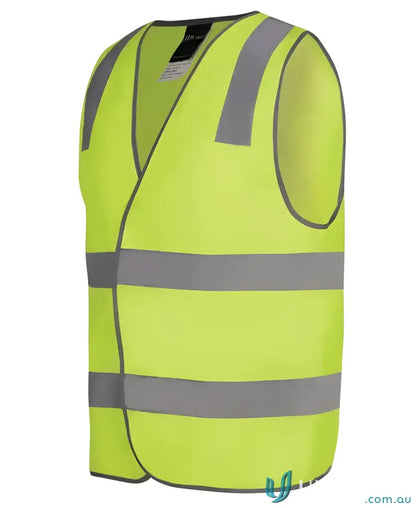 Neon yellow security vest with reflective stripes, extra large size, Australian standards for work uniforms