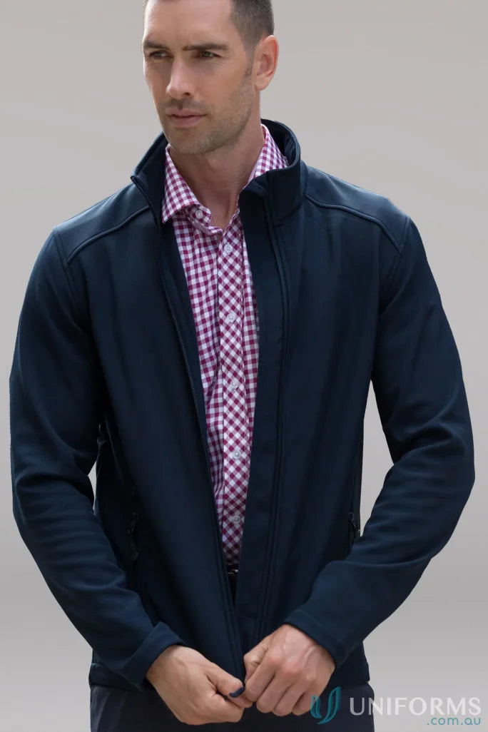 Navy blue Selwyn Jacket perfect for uniforms or workwear, softshell style