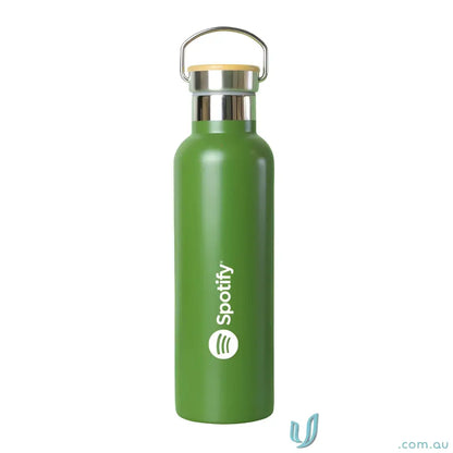 Green Spotify water bottle with stainless steel Shadow 750ml and twist-off cap