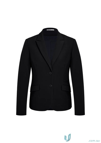 Black women’s Siena mid length jacket blazer for client-facing roles seeking style