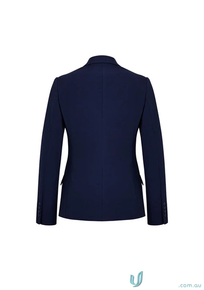 Navy blue women’s Siena mid length jacket perfect for client-facing roles seeking style