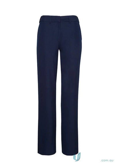 Navy blue Siena Adjustable Waist Pant on women showcasing RG975L waist pant style