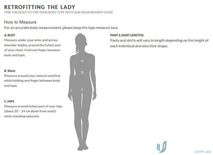 Body measurement guide for Siena Extended Short Sleeve Dress, perfect for fit!