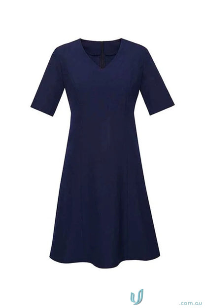Navy blue Siena Extended Short Sleeve Dress showcase in stylish short sleeve dress design