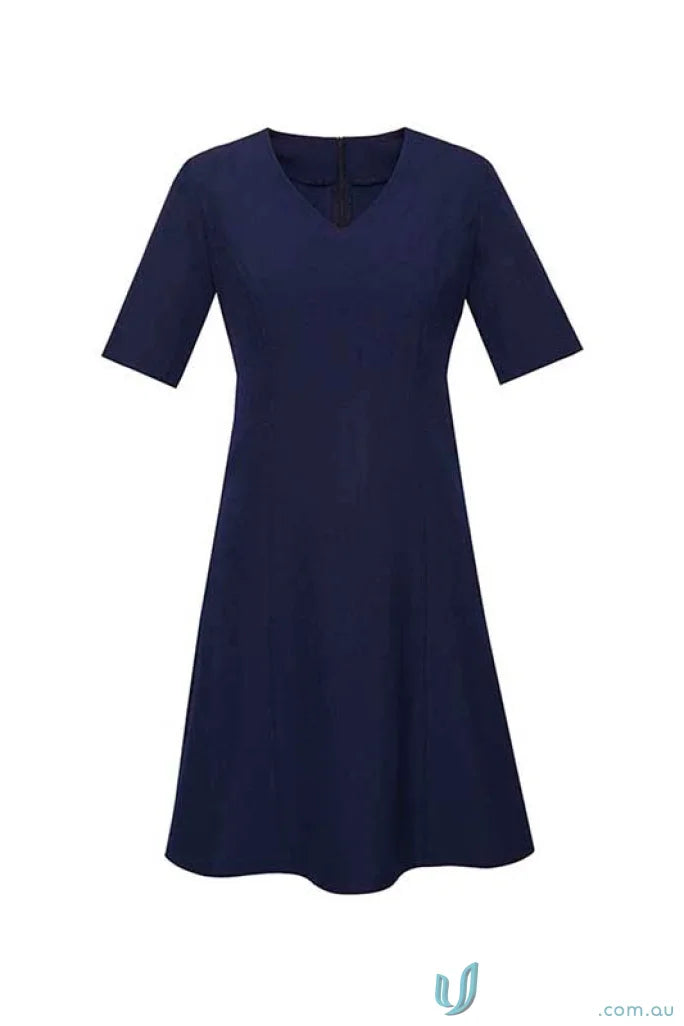 Navy blue Siena Extended Short Sleeve Dress showcase in stylish short sleeve dress design