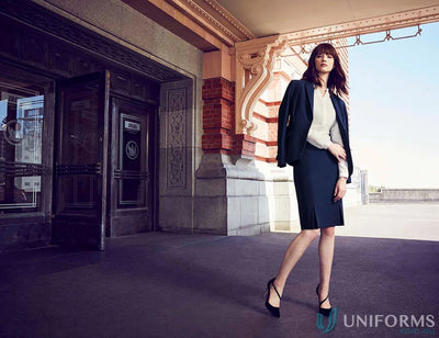 Women’s Siena pleat straight skirt featuring stylish knife pleats and a professional vibe