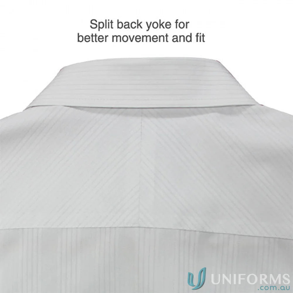 Back yoke of SilverTech LS Shirts in white with SilverTech 2036L cool dry® fabric