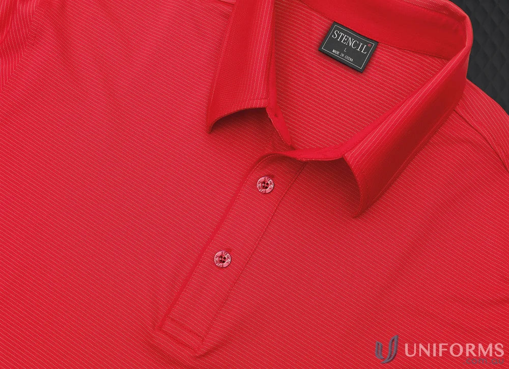 Red polo shirt from SilverTech Polo men’s short sleeve polo with modern fit