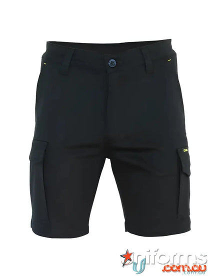 Black SlimFlex Cargo Shorts perfect for casual wear and outdoor adventures