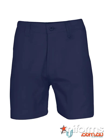 Navy blue SlimFlex Tradie Shorts for a comfy fit and durable workwear style