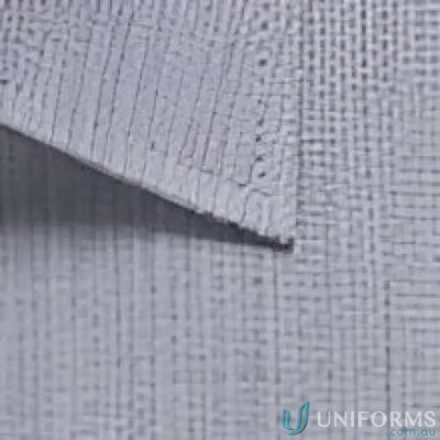 Light blue linen fabric with visible weave for Smith End On End 3Q Shirt, easy iron workwear
