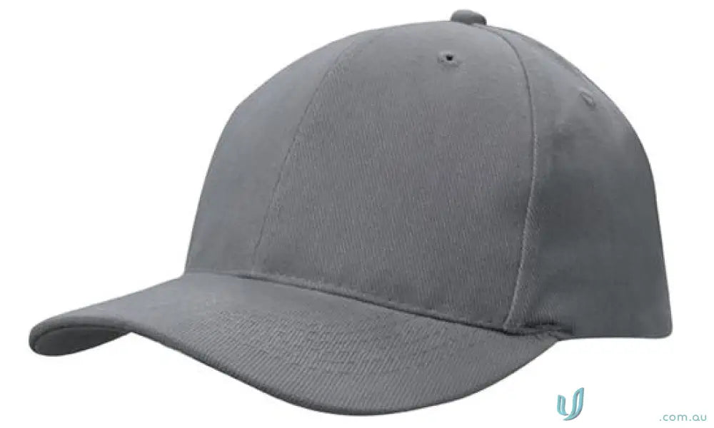 Plain gray SnapBack Cap with curved brim, perfect for high stock range imprint styling