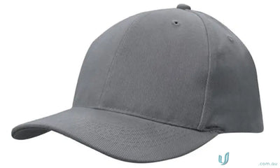 Plain gray SnapBack Cap with curved brim, perfect for high stock range imprint styling