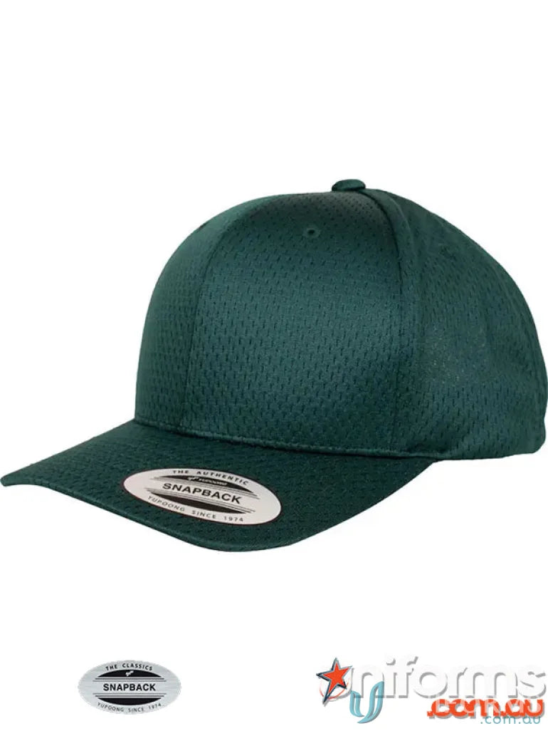 Green mesh sports cap from Snapback Sports Cap ideal for team uniforms and activities