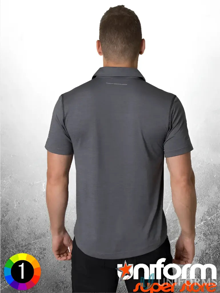 Gray Soft Touch Polo shirt with Aegis Microbe Shield and CoolDry Technology