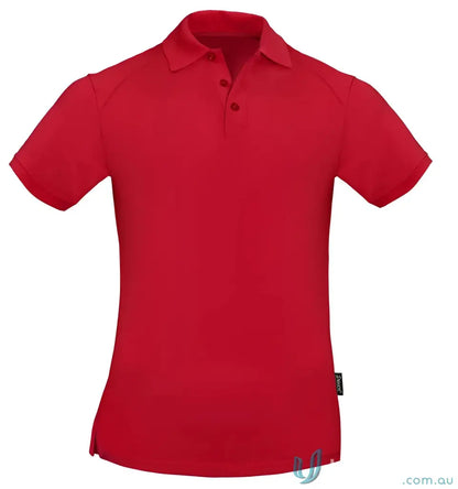 Red short-sleeved polo shirt from Sorona Ladies SS Polos ideal for cool dry uniforms