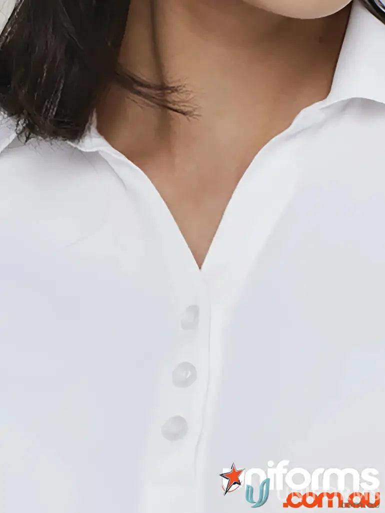 White collared shirt from Sorona Ladies SS Polos, perfect for ladies ss polos uniforms