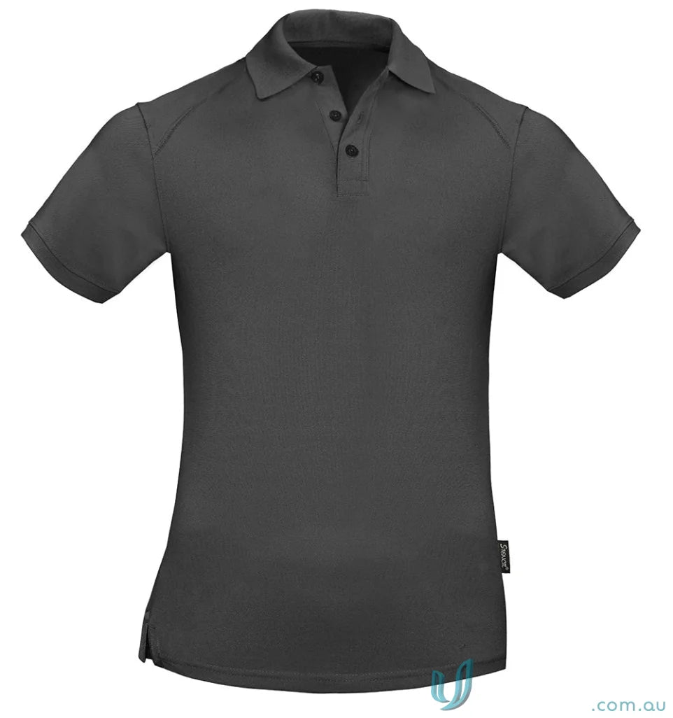 Gray short-sleeved Sorona SS Polo ideal for cool dry uniforms and workwear
