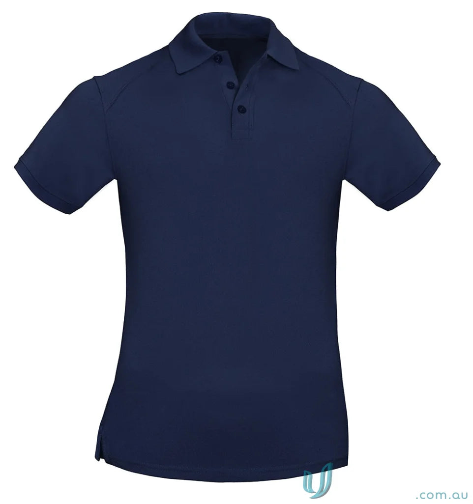 Navy blue Sorona SS Polo shirt ideal for uniforms and workwear, stays cool dry