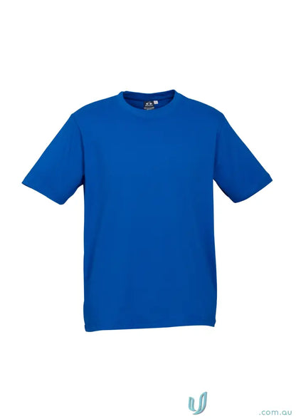 Vibrant blue Southport Tee ice short sleeve with twin needle sleeve for men in Biz Collection