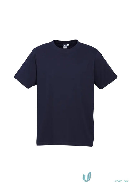 Southport Tee navy blue ice short sleeve T-shirt with twin needle sleeve for men